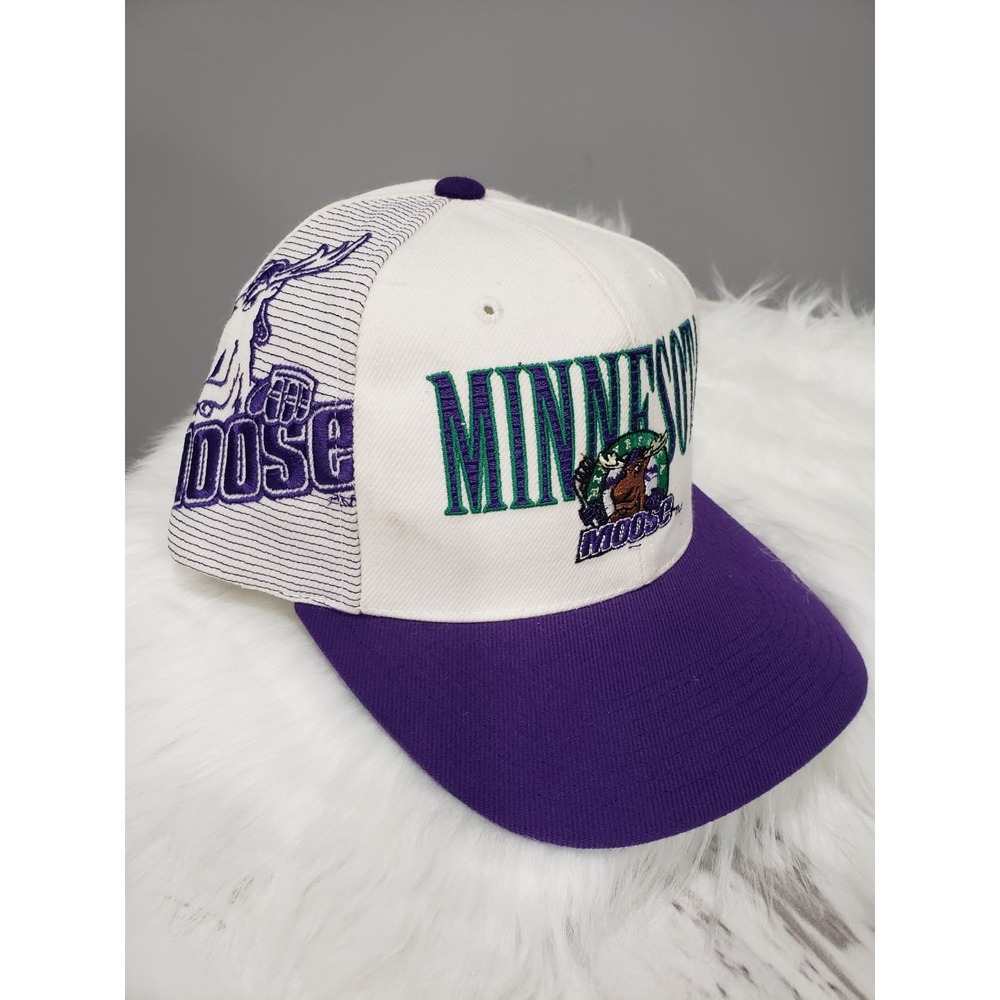 Vintage Sports Specialties IHL Minnesota Moose Hockey Snapback Hat Rare